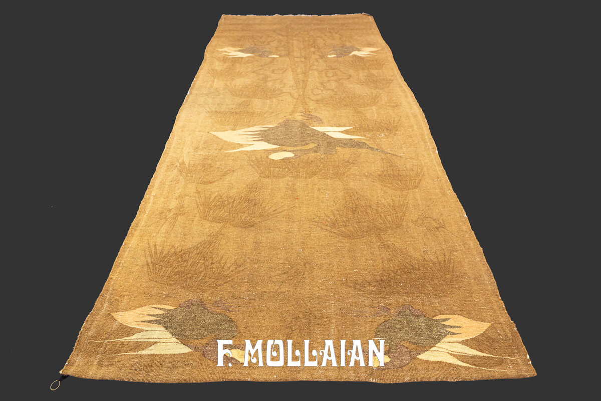 Antique Textile Mongolia Crane Bird Design n°:640950